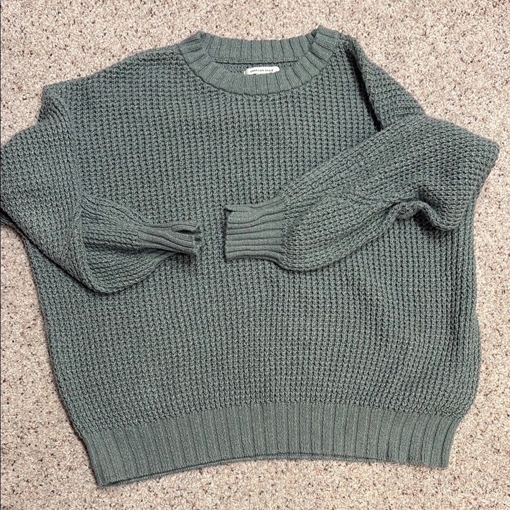 Elegant Teal Knit Sweater